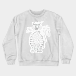 Frazzle cat (cut-out) Crewneck Sweatshirt